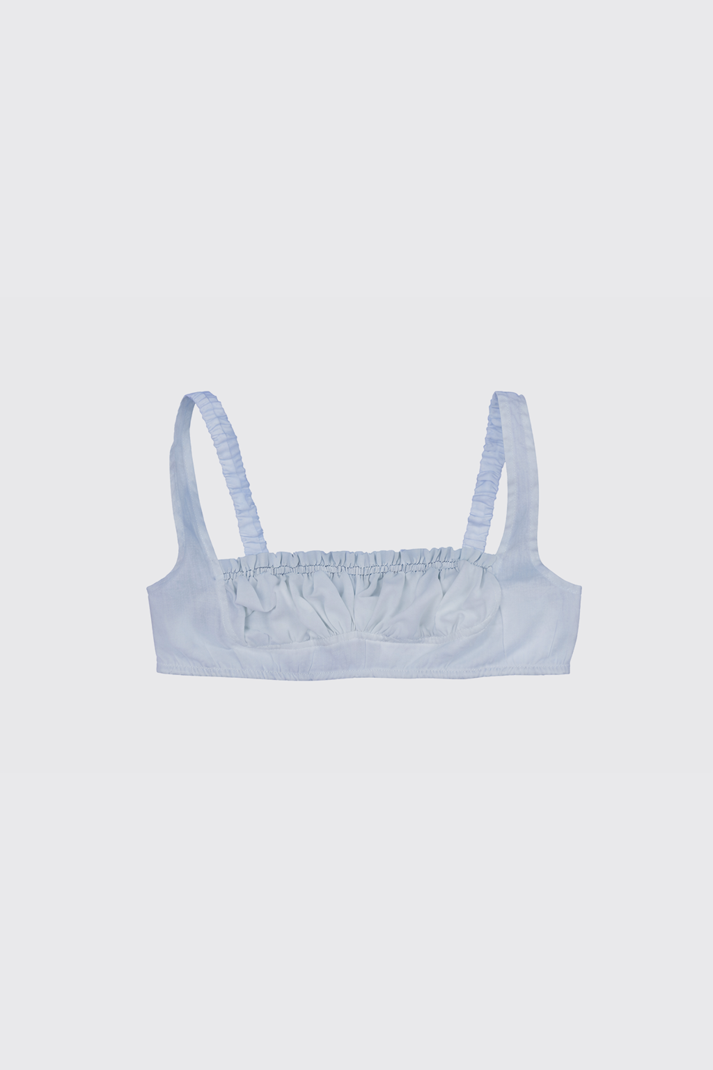 The Blue Ruched Bra