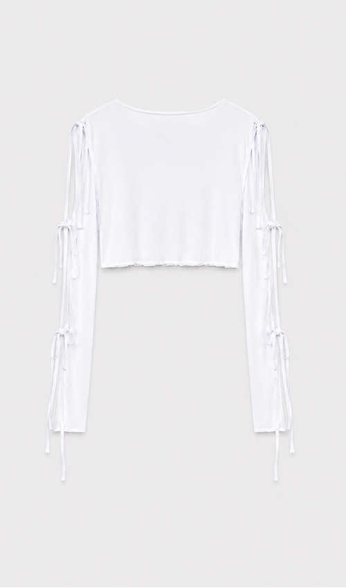 Satin Arm Detailed Top