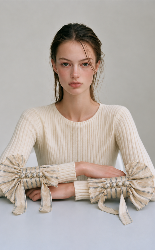 B.001 Striped Silk Cuff | Bespoke Archive