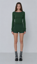Ribbed Long Sleeve Green