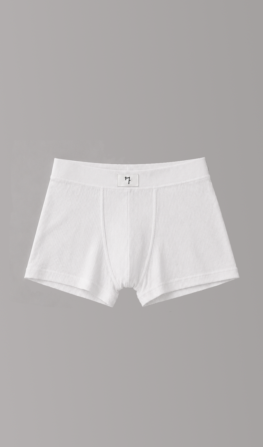 White Ribbed Shorts