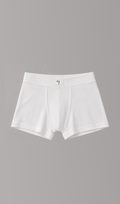 White Ribbed Shorts