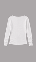 Ribbed Long Sleeve White