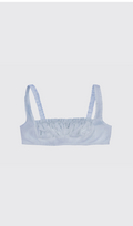 Blue Ruched Bra