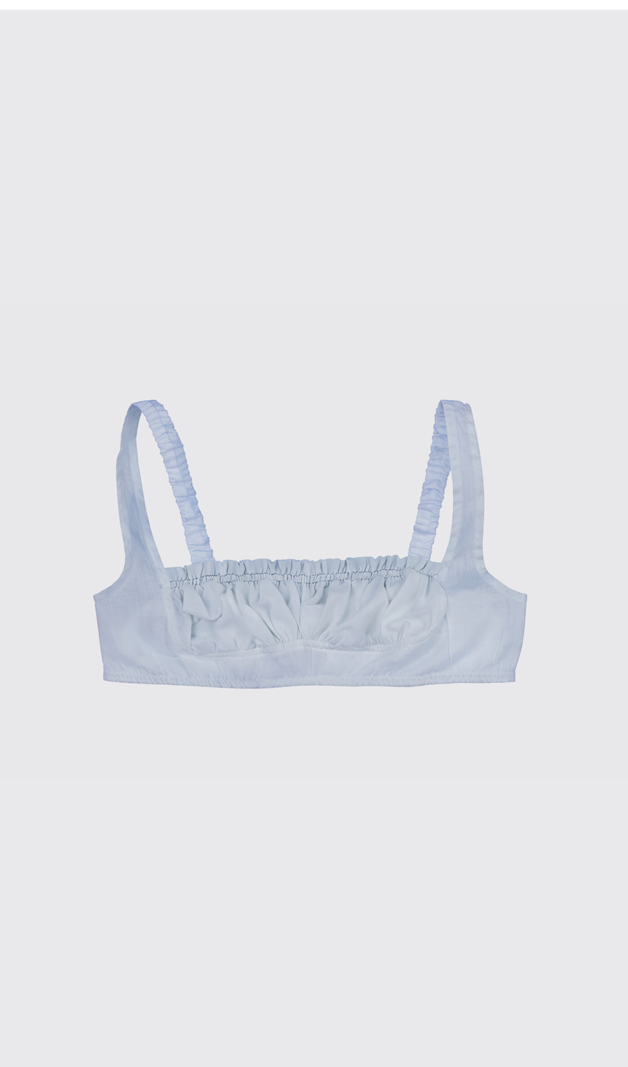 Blue Ruched Bra