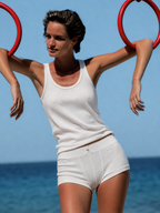 White Ribbed Set