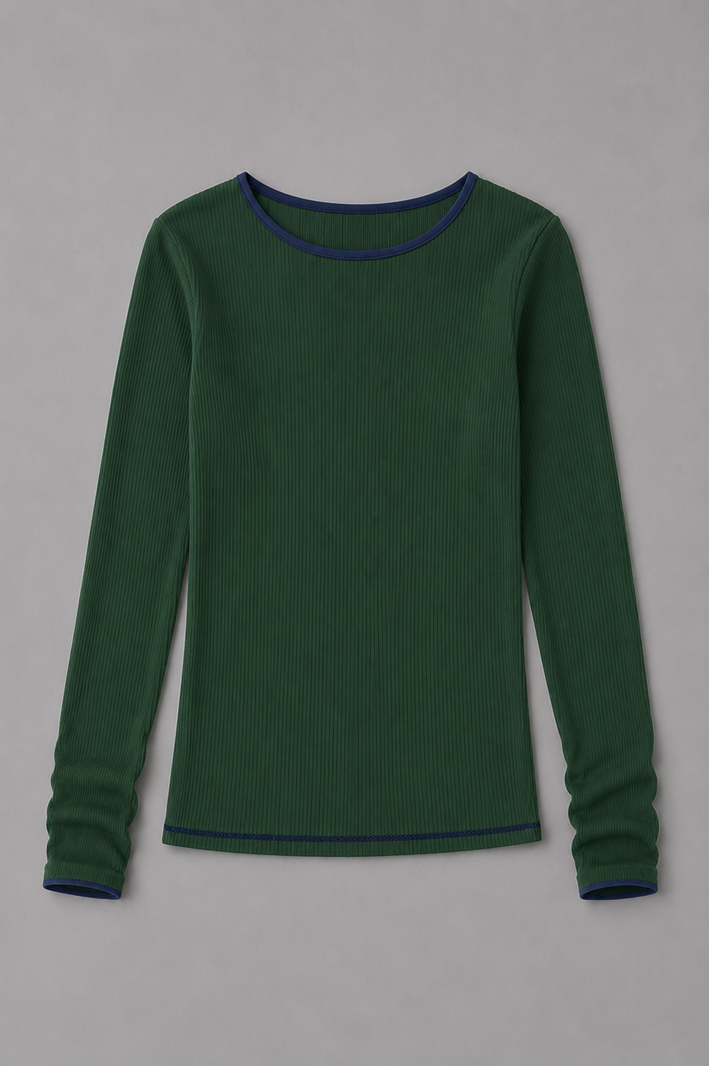 Ribbed Long Sleeve Green