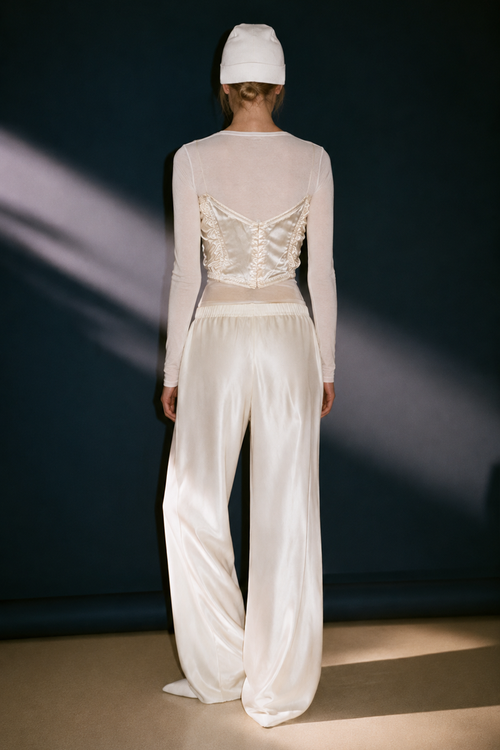 C.008 Pearl Silk Satin Bustier | One of a Kind