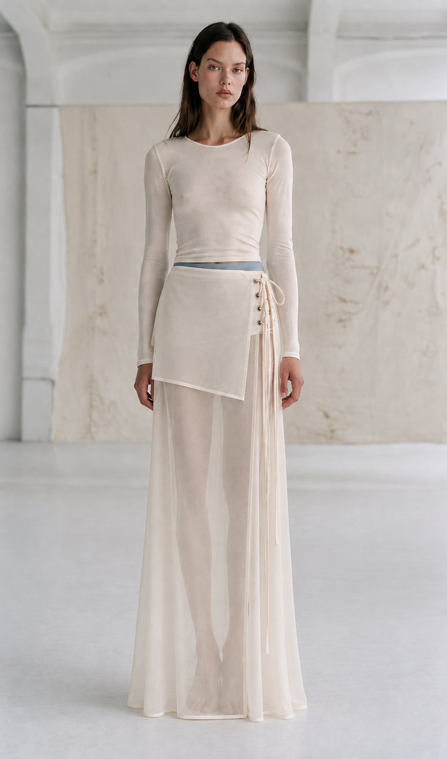 C.001 — Laced Sheer Skirt